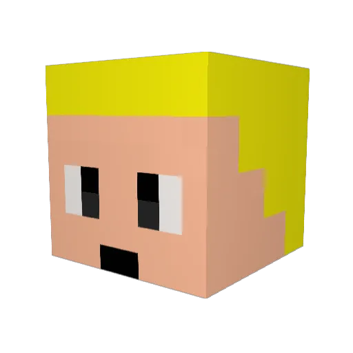 Shrulinator Minecraft avatar head, 3D render