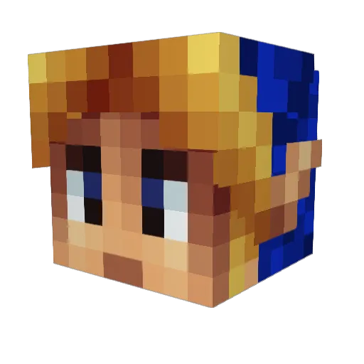 Shruuf Minecraft avatar head, 3D render