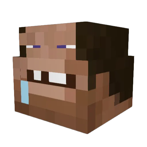 Shtock Minecraft avatar head, 3D render