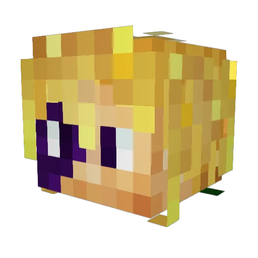 Shtroodelyno Minecraft avatar head, 3D render