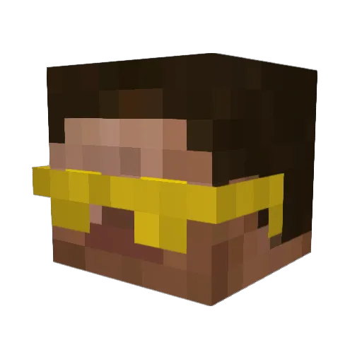 Shtuu Minecraft avatar head, 3D render