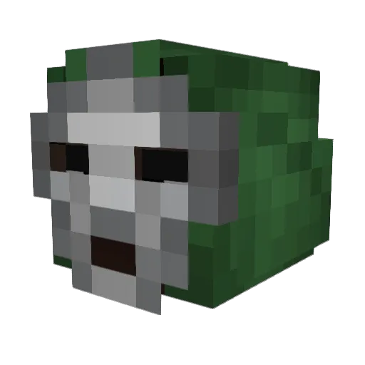 Shu714 Minecraft avatar head, 3D render