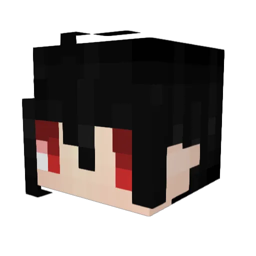 ShuDolly Minecraft avatar head, 3D render