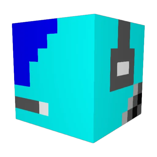 ShuHB13 Minecraft avatar head, 3D render