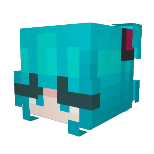 ShuKurenais Minecraft avatar head, 3D render