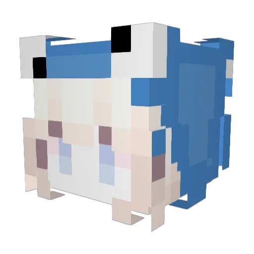 ShuNi_ouo Minecraft avatar head, 3D render