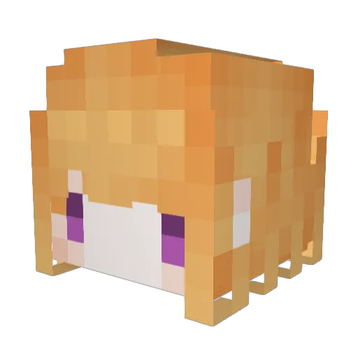 Shu_OxO Minecraft avatar head, 3D render