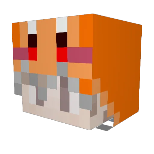 Shu_a1 Minecraft avatar head, 3D render