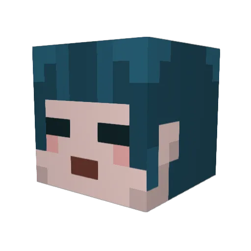 Shuan0707 Minecraft avatar head, 3D render