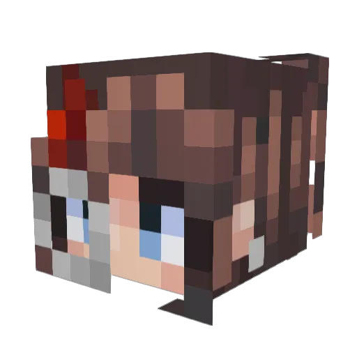 Shuantay Minecraft avatar head, 3D render