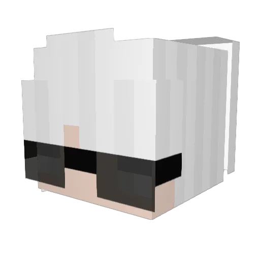 Shuaxx Minecraft avatar head, 3D render