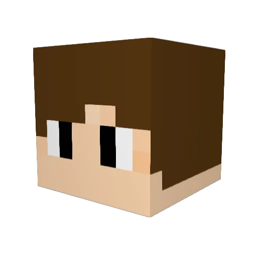 ShubaDuba Minecraft avatar head, 3D render