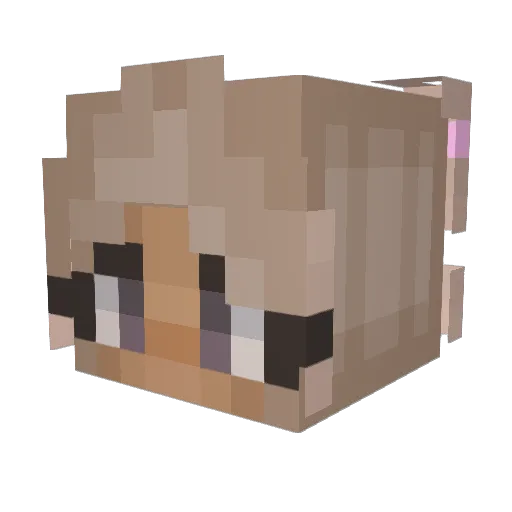 ShubiChikara7 Minecraft avatar head, 3D render