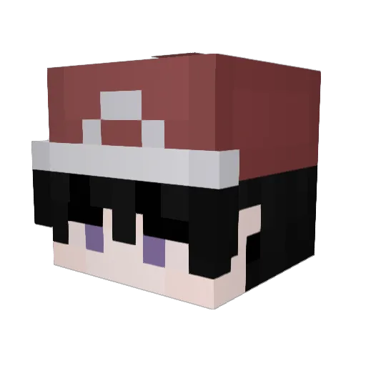 Shubiro Minecraft avatar head, 3D render