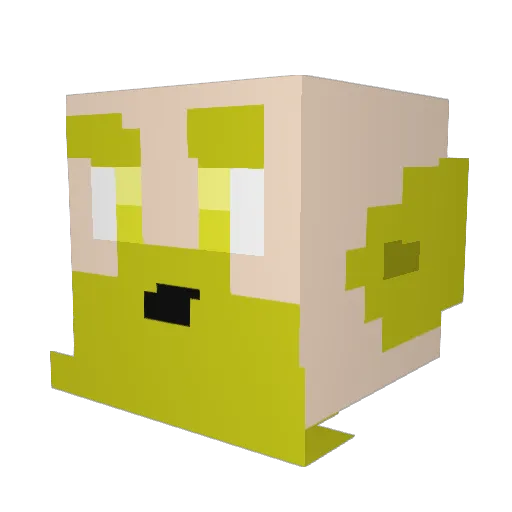 Shuboly_Ravioli Minecraft avatar head, 3D render