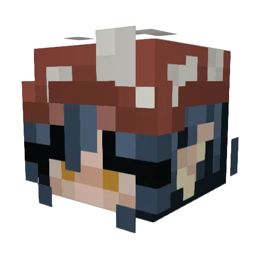 Shuchu57 Minecraft avatar head, 3D render