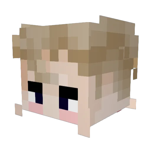 Shudbe Minecraft avatar head, 3D render