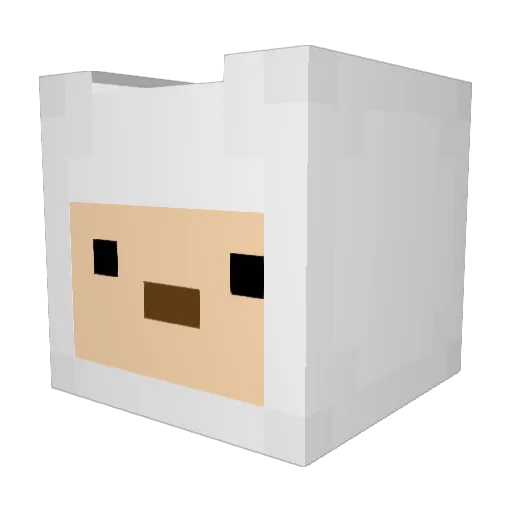Shudbezdis Minecraft avatar head, 3D render