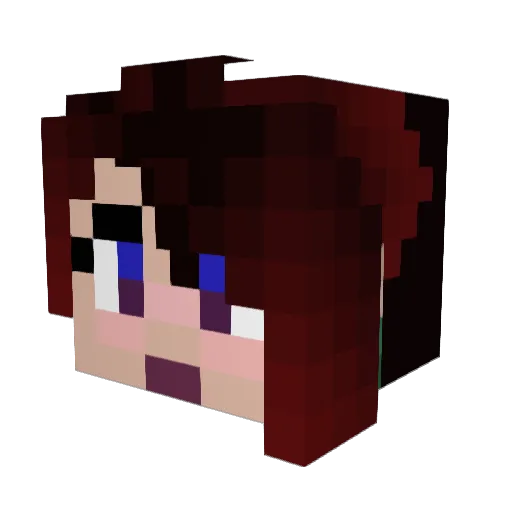 Shudderr Minecraft avatar head, 3D render