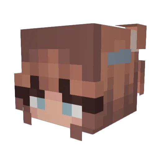 ShueyJo Minecraft avatar head, 3D render