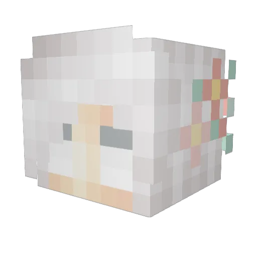 ShuffleSwagggxo Minecraft avatar head, 3D render