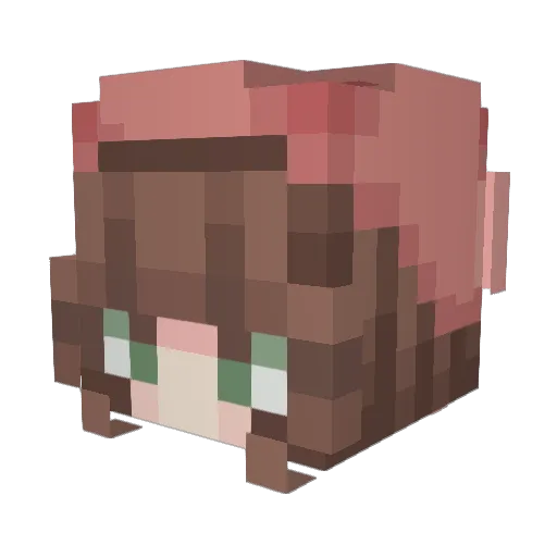 Shugabuga Minecraft avatar head, 3D render
