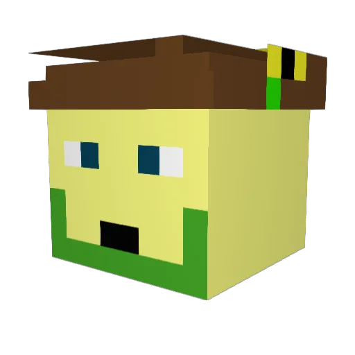 Shugabush319 Minecraft avatar head, 3D render