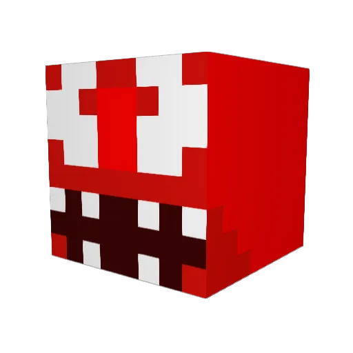Shugoran Minecraft avatar head, 3D render