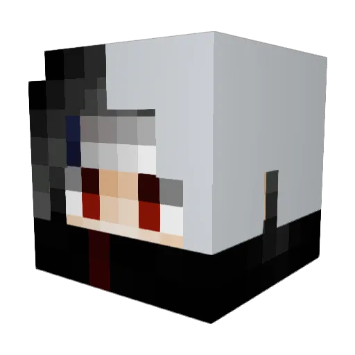 Shuhwoo Minecraft avatar head, 3D render