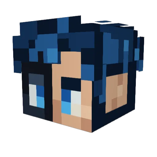 ShuiGui123 Minecraft avatar head, 3D render