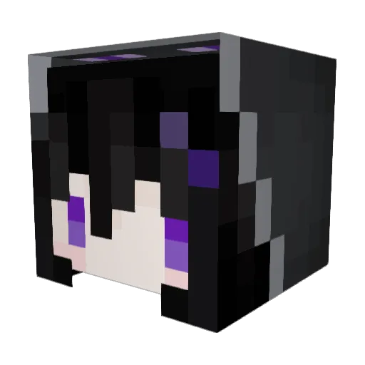 ShuiYeee Minecraft avatar head, 3D render