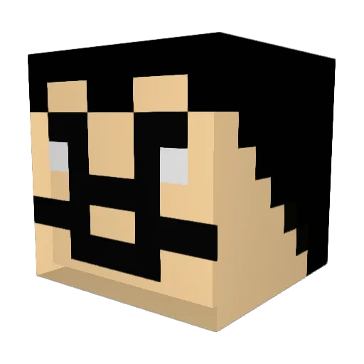 ShuiYi Minecraft avatar head, 3D render