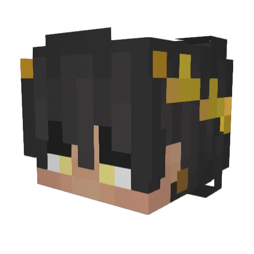 Shuiso Minecraft avatar head, 3D render
