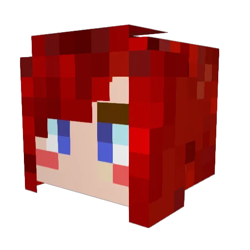 ShukNel Minecraft avatar head, 3D render