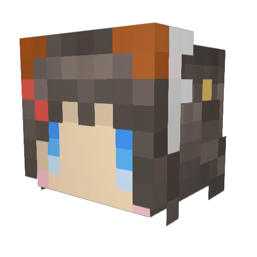 ShukeiHo Minecraft avatar head, 3D render
