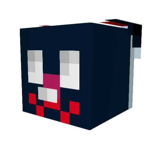 Shukketsushi Minecraft avatar head, 3D render