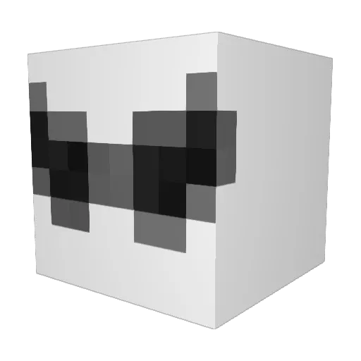 Shulder Minecraft avatar head, 3D render