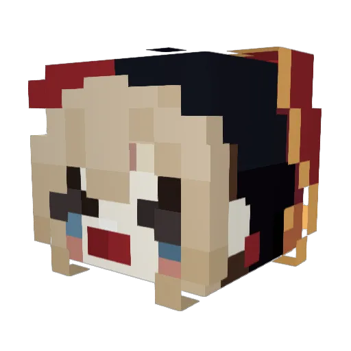 Shullby Minecraft avatar head, 3D render
