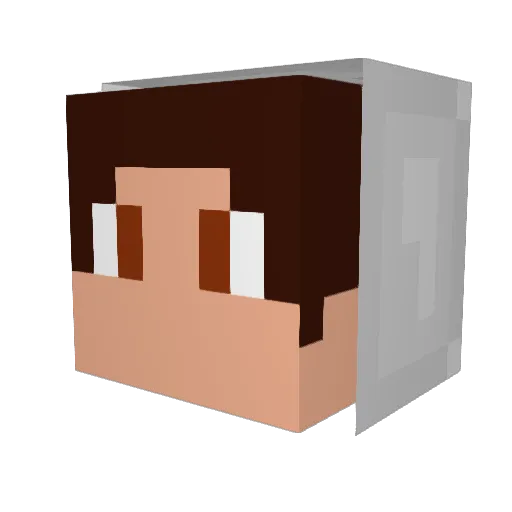 Shumario Minecraft avatar head, 3D render