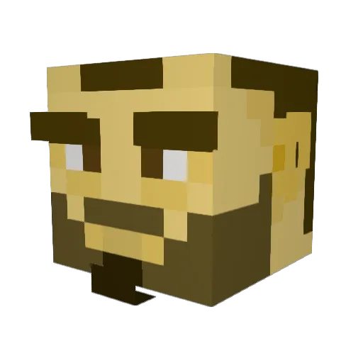 Shumburt Minecraft avatar head, 3D render
