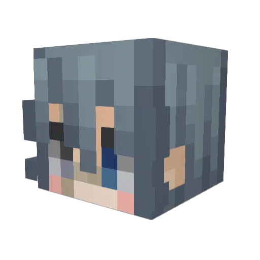 Shuminite Minecraft avatar head, 3D render