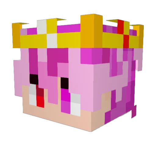 ShunGaming Minecraft avatar head, 3D render