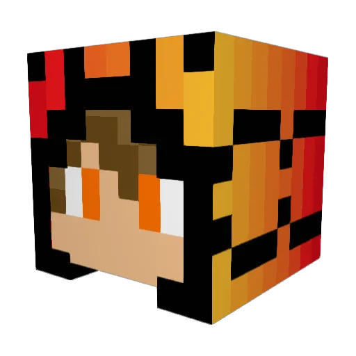 ShunTheKing Minecraft avatar head, 3D render