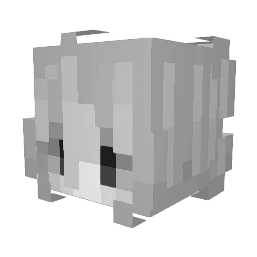 ShunUruma_ Minecraft avatar head, 3D render