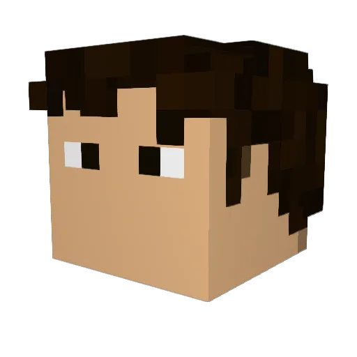 ShunVer Minecraft avatar head, 3D render