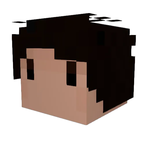 Shunai Minecraft avatar head, 3D render