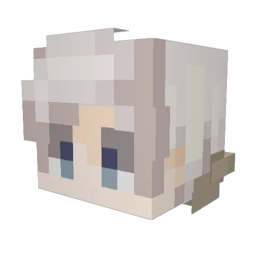 Shuneee Minecraft avatar head, 3D render