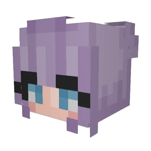Shuniph Minecraft avatar head, 3D render