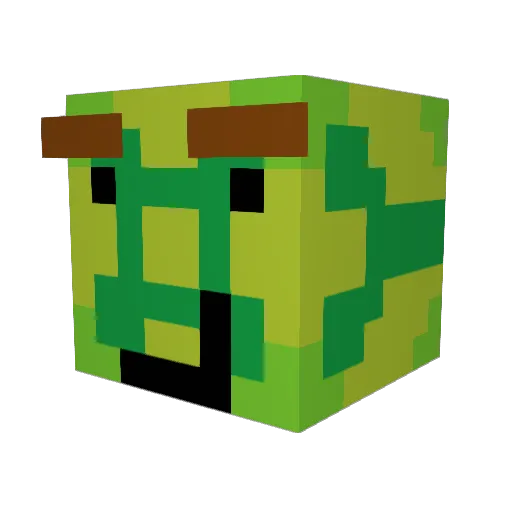 ShunkyMunk Minecraft avatar head, 3D render
