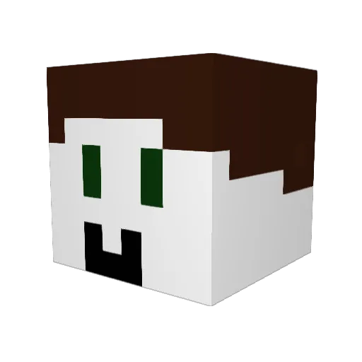 Shunpike Minecraft avatar head, 3D render